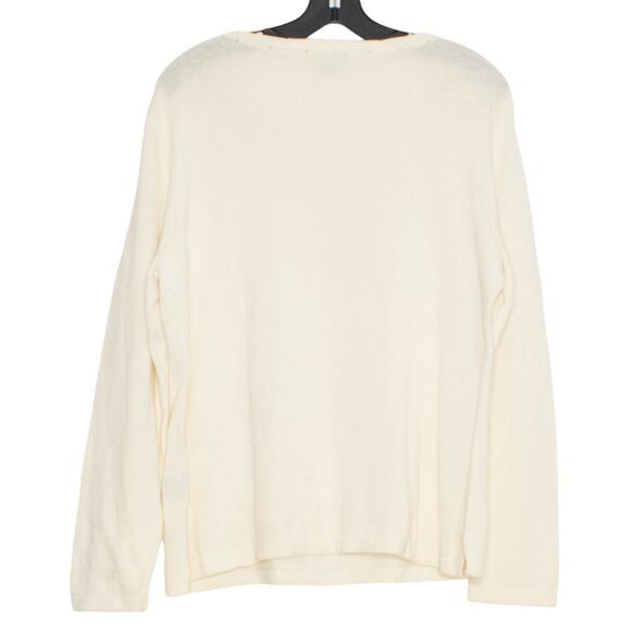 Vintage Sweater Holiday Christmas Whimsical Cottage Cozy Beaded Sequin Large - Picture 2 of 8